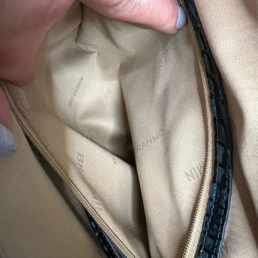 **SOLD**Brahmin NWOT Large Leia - Blue Patina Melbourne - 2 Perfect Eyes - Picture 13 of 16